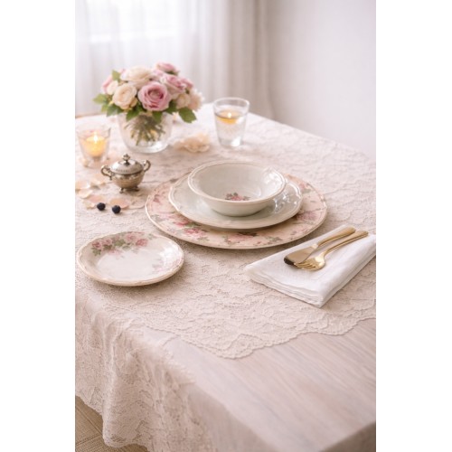 Porselen Royal Rose 24 Parça Yemek Takımı
