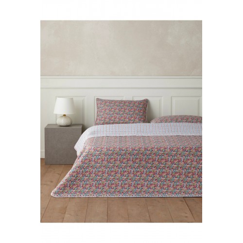 Cherry Plaid Çift Kişilik Yatak Örtüsü Takımı 200x220 cm Fuşya