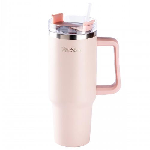 020-01-Move Pembe Paslanmaz Çelik Pipetli Termos Bardak 1.2L