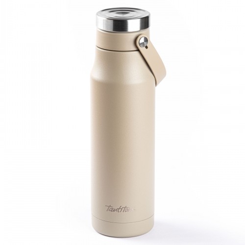 024-01-Bej Çift Katmanlı Termos Şişe 700Ml