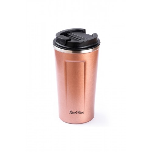 001-01-Pembe Coffee Yazılı Paslanmaz Çelik Termos Bardak 500Ml