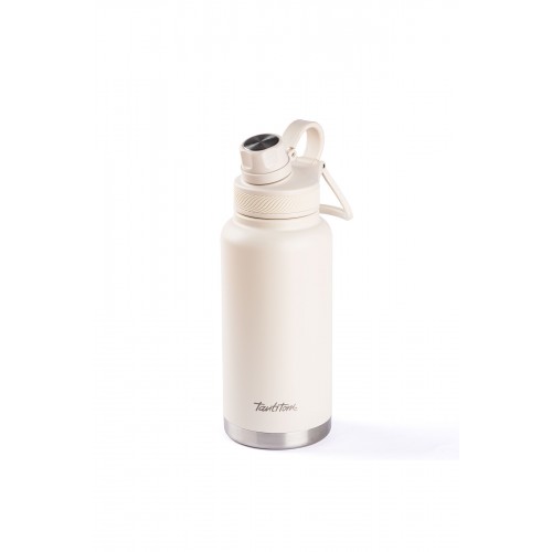 020-01-Beyaz 2 Kapaklı Çift Katmanlı Termos 945Ml